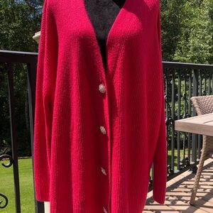 Elegant Hot Pink Women's Sweater 2X